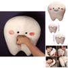 Cute Short Plush Cartoon Tooth Pillow For Kids, Soft And Comfortable On The Sofa
