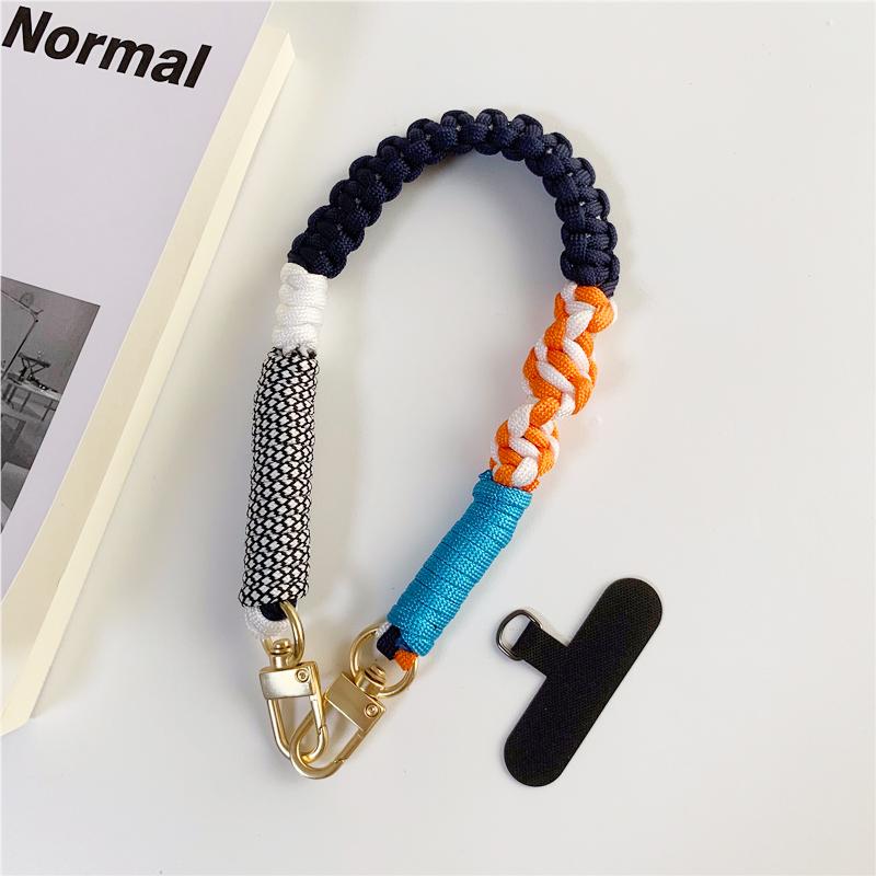 Strong Sturdy Pure Hand Thick Braided Mobile Phone Rope Hand Bag Pendent Short Phone Lanyard Creative Wrist Strap Outdoor Chain