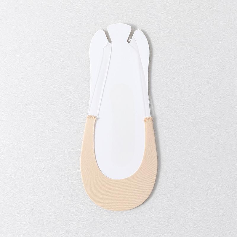 Female Summer Thin Shallow Mouth Non Slip with Half Palm Invisible Suspender Boat Socks