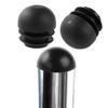 Round 4Pcs Non Slip Black Furniture Accessories Floor Protector Dust Cover Plugs Chair Leg Caps