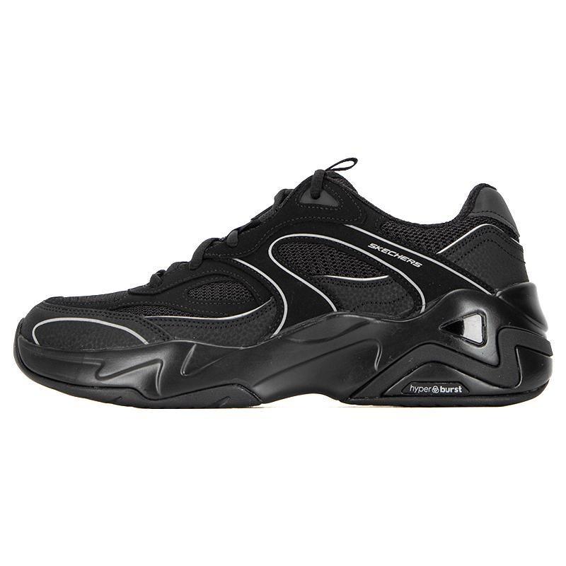 Skechers D LITES HYPER BURST Men Breathable Panda Sneakers Black 232425-BBK 39.5