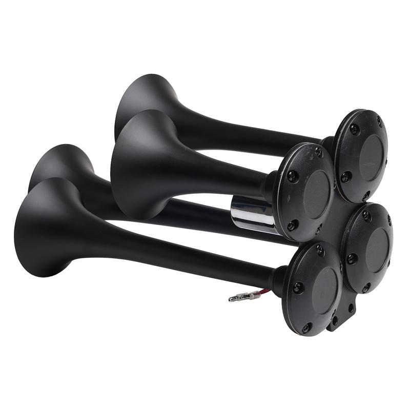 FARBIN 4 Trumpet Air Horn 12V/24V 130DB Four-tube Air Train Horn with Electric Solenoid Powerful Loud Truck For Vehicle Truck