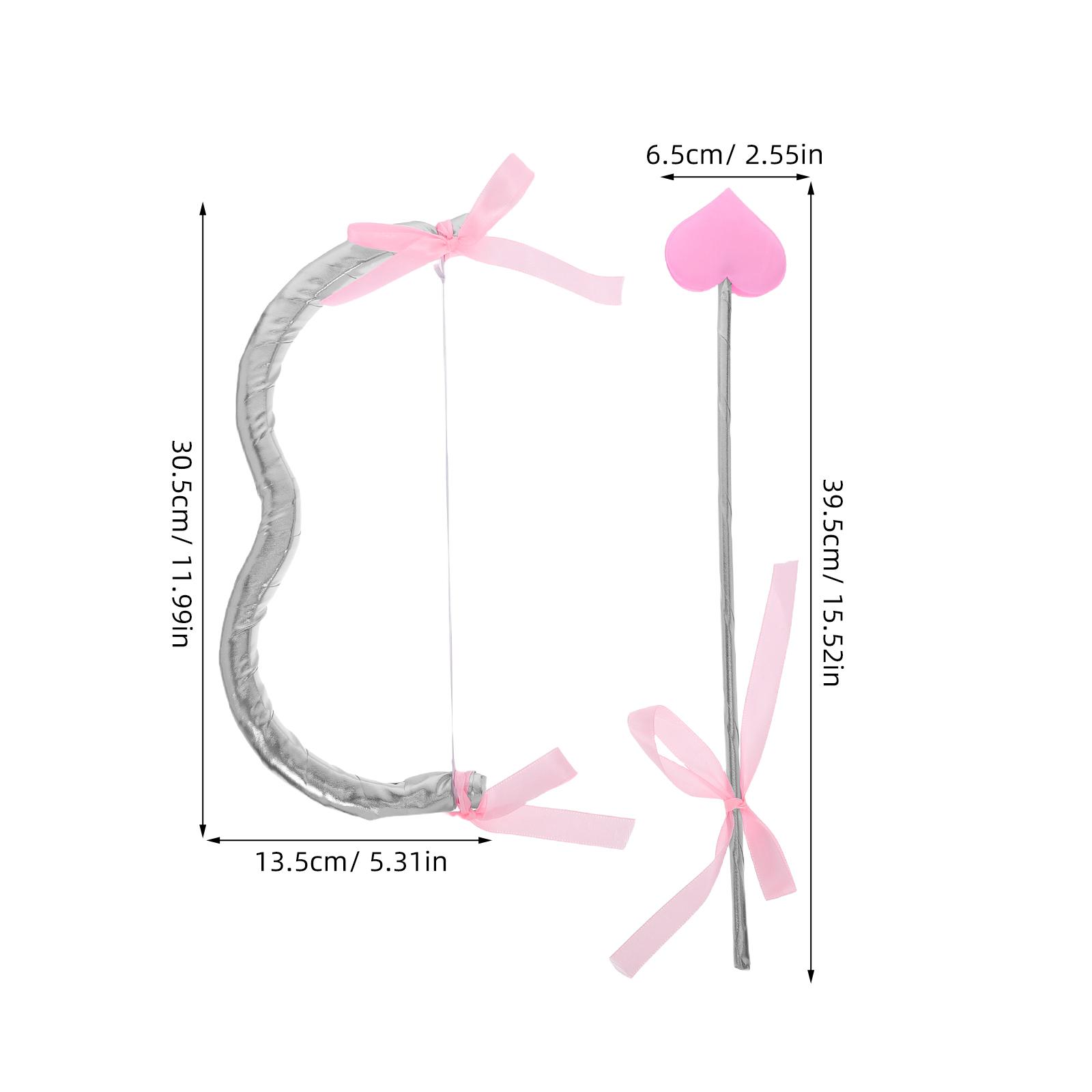 

Cupid Bow And Arrow Valentine S Day Cupid Costume Prop Cosplay Accessory For Party Halloween And Fancy Role Play Photo Props срібний