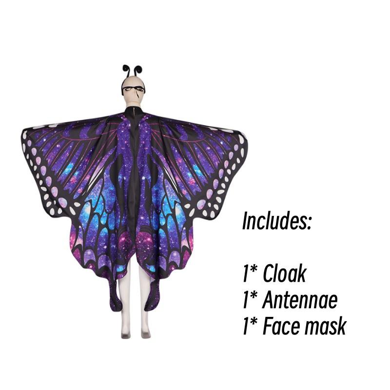 Sweet Dada New Arrival Butterfly Cape In Polyester For Cosplay And Dance Available In Multiple Colors Characters)