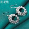 925 Sterling Silver Round Wind Wheel Pendant Earrings, Fashionable Jewelry