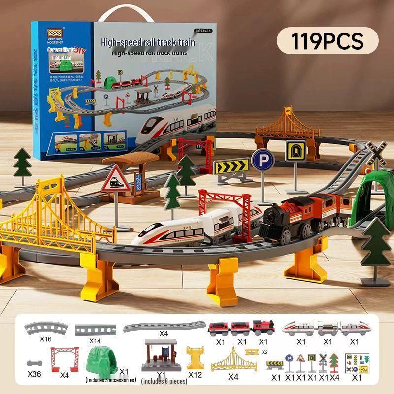 Free Shipping Assembled Fuxing Hao High-Speed Electric Train Set for Toddlers