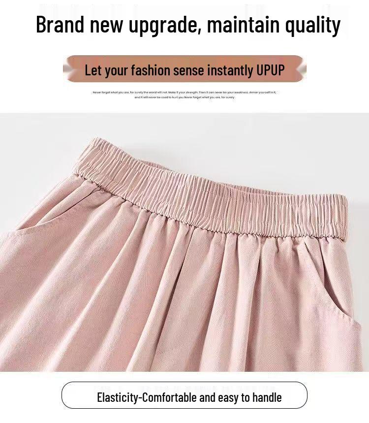 Damen High-Waist Spitzen-Patchwork Weite Hosen - Schlankmachend, Lässig, Verkürzter Gerader Schnitt