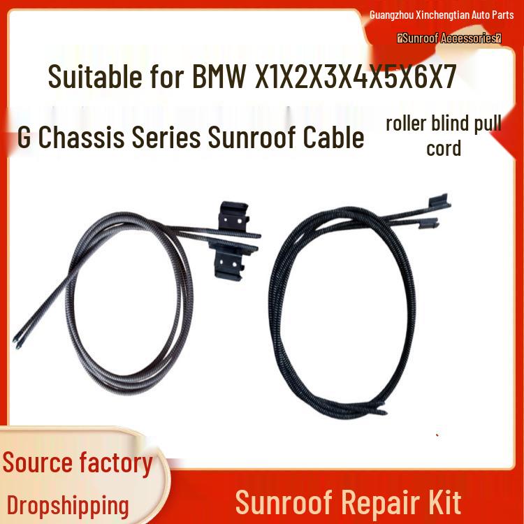 BMW Sunroof Frame Pull Cord Glass Roller Blind Repair Kit for X1-X7 Models Panoramic