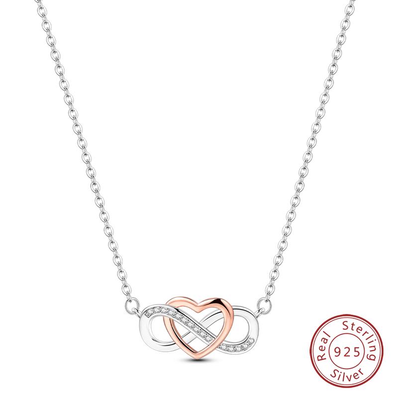 925 Silver Luminous Firefly Heart Shaped Zircon Pendant Necklace For Women Fashion Anniversary Birthday Jewelry Gifts