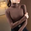 Modal turtleneck bottoming shirt women's clothing solid color long-sleeved t-shirt stacked collar inner top autumn new