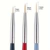 3pcs Set of Three Fine Line Nylon Brushes with Wooden Handles for Watercolor, Oil, And Acrylic Painting