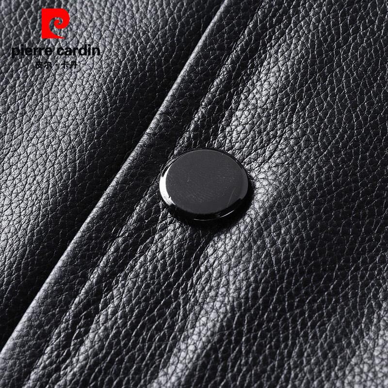 Pierre Cardin Men's V-Neck Genuine Leather Vest