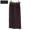 21AW Brown Leather Belt Pleated Long Skirt Skirt 34 BrownUsed