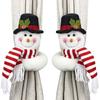 New Snowman Curtain Clasp Santa Claus Easy To Use Band Tiebacks Durable Fastener Buckle Clamp