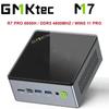 GMKtec M7 Mini PC R7 PRO 6850H Windows 11 Pro DDR5 4800MHz NVMe PCIe 3.0 WiFi 6 BT5.2 USB4.0 2 Fans 70W TDP Oculink Port Gaming