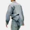 Levis SS25 Distressed Button Closure Denim Jacket Men outerwear Blue Gray 004GK-0001
