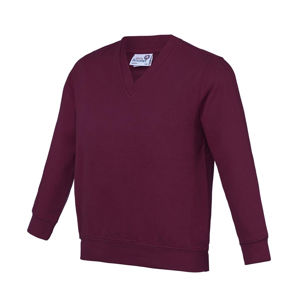 Awdis Childrens/Kids Academy V Neck Sweatshirt