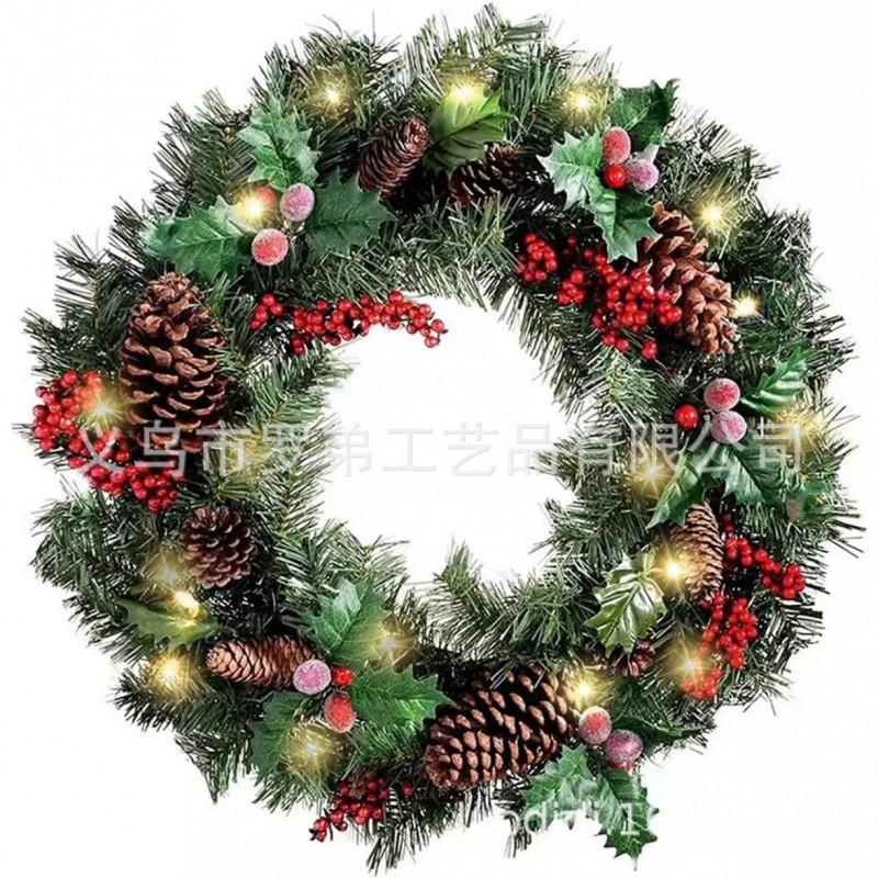 Christmas Wreath Door Hanging Decor Home Mall Window Party Festive Simulation Ornament