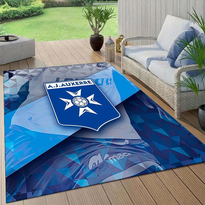 AJ Auxerre Flannel Pattern Square Carpet,Area Rug,Carpet Rug for Living Room Bedroom Sofa Playroom Decor,Non-slip Floor Mat