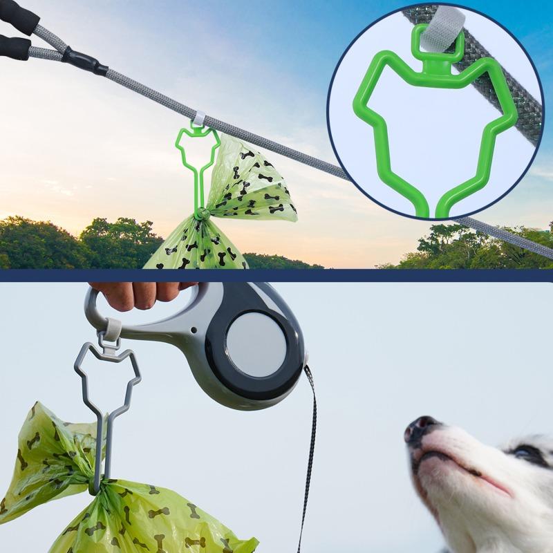 Porte-sac à excréments pour chiens, Clip de transport de déchets pour animaux de compagnie, distributeur mains libres de laisse pour chien, marche en plein air, sacs à excréments pour chiots, facile à transporter