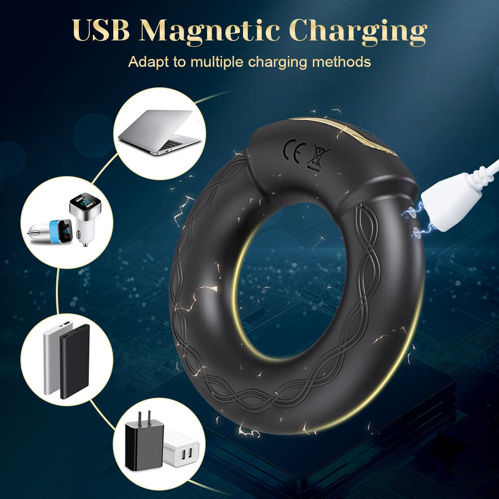 APP Vibrator for Men Delay Ejaculation Cock Ring Penis Vibrating Penis Trainer Cock Ring Glans Massager Adult Male Sex Toys