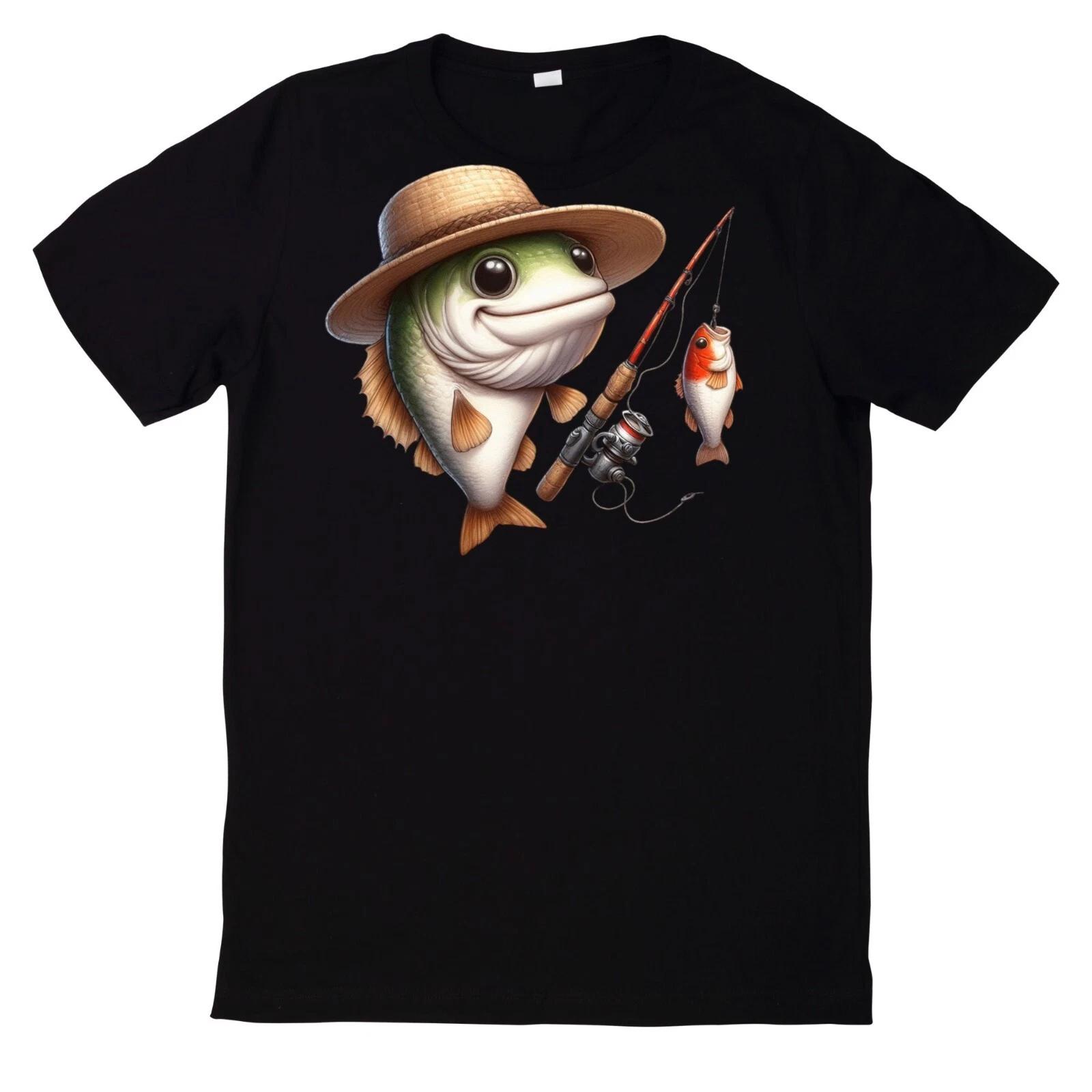 T-Shirt Lustiges Angler Fisch Motiv XXXXL