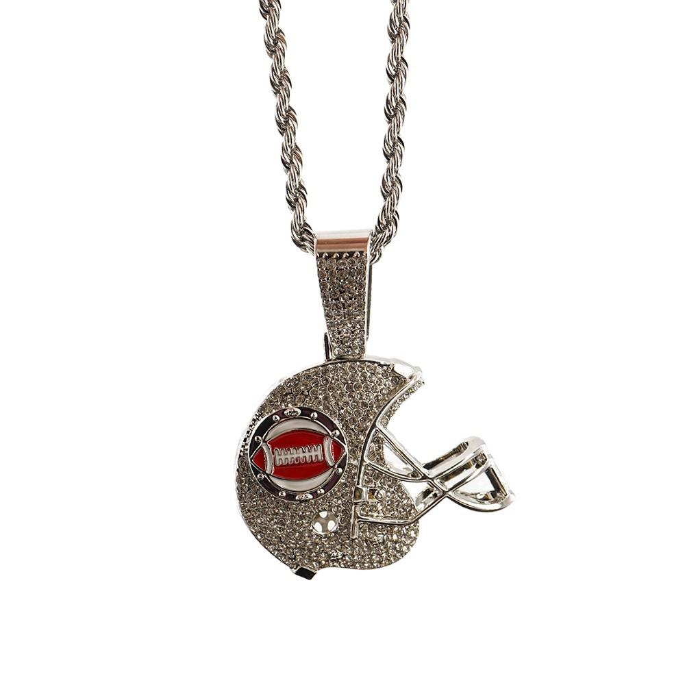Jewelry Versatile Full Diamond Set Fashion Cool Baseball Cap Hip Hop Necklace Jewelry Men'S 5Mm Twist Chain
