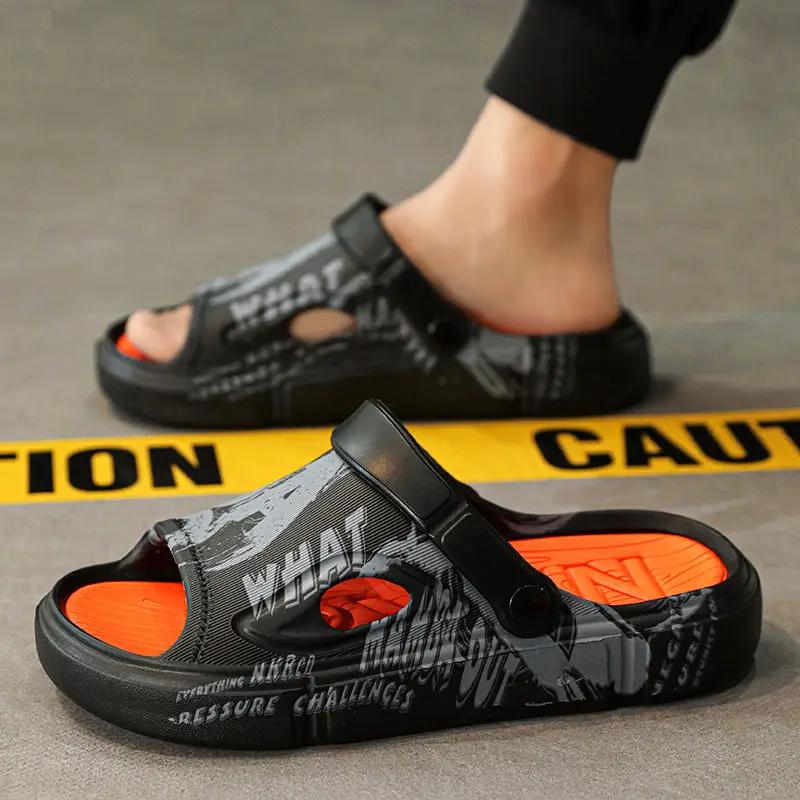 Fashion Beach Male Slipper Platform Slides Designer Luxury Elegant 2025 Style Pvc Casual Rubber Comfortable Low Price Adult Men's Shoe