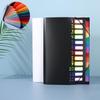 12-Page Rainbow Accordion File Folder: Office Document Storage with String Closure