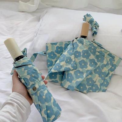 Mori-Style Women's Automatic Folding Umbrella - Retro Sun & Rain Protection Parasol