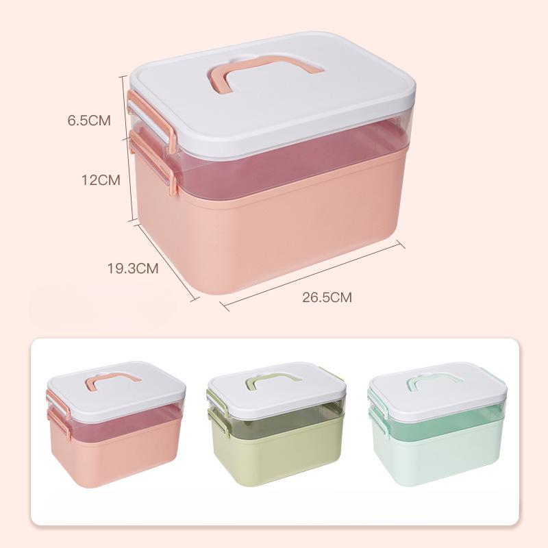 Nail art Toolbox Large capacity can put light therapy machine Nail polish glue portable double storage box nails technician new