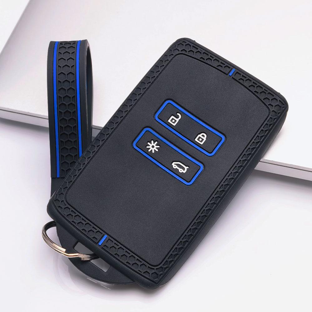 Key Cover for Renault Koleos Kadjar Arkana Clio Megane Captur Zoe Scenic with Keychain Anti-Scratch Guard Shockproof Protection Soft Grip Texture