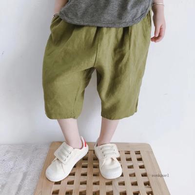 Summer Baby Kids  Clothes Cotton Boy Girls Shorts Solid Children's Short Casual Pants