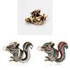 Fashion Squirrel Brooch Alloy Enamel Pin Cute Animal Accessory For Women