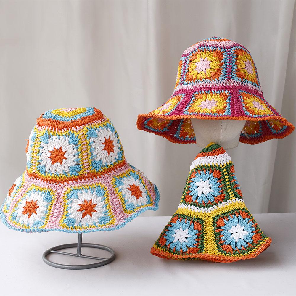 2025 NEW Womens Straw Hats crochet hat bucket hat UV Protection Sun Visor beach hat Women Visors Ladies hat Women Summer hat Cap
