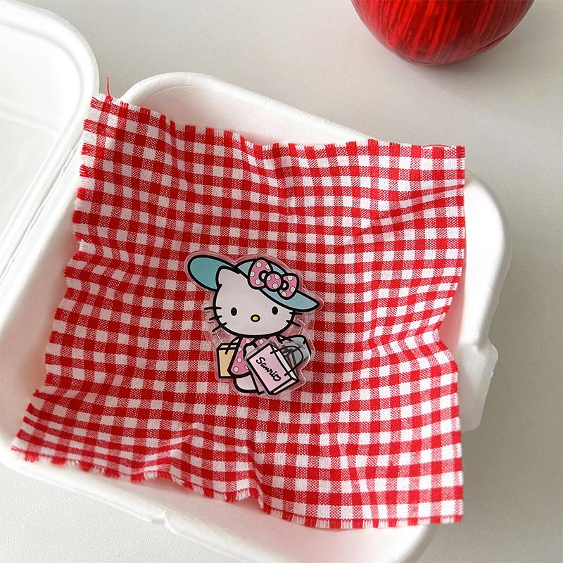 Simple And Cute Childlike Acrylic Leisurely Kt Rotating Small Cartoon Mobile Phone Holder Airbag Lazy Back Sticker