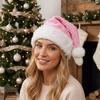 Fashion Multi Color Plush Christmas Hat Plush with Pompom Fur Xmas Cap Thicken Comfortable Santa Claus Hat New Year