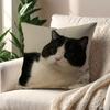 Black White Cat Cute Cow Cat Cushion Cover For Pillow Printing Sofa Decoration Home Car Room Coffee Shop Office NordicSimplicity