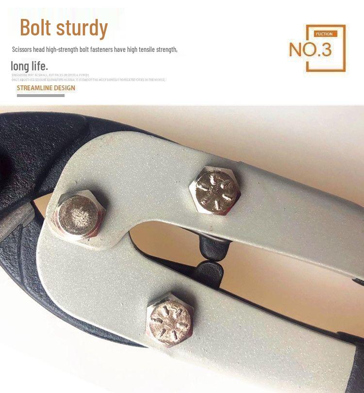 Industrial Grade Stainless Steel Tin Snips for Cutting Diamond Mesh - Heavy Duty Anti-theft Screen Shears