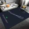 Jeddah Corniche Circuit Map Design Rug Suitable for use as an anti-slip game mat for living room and bedroom sofas