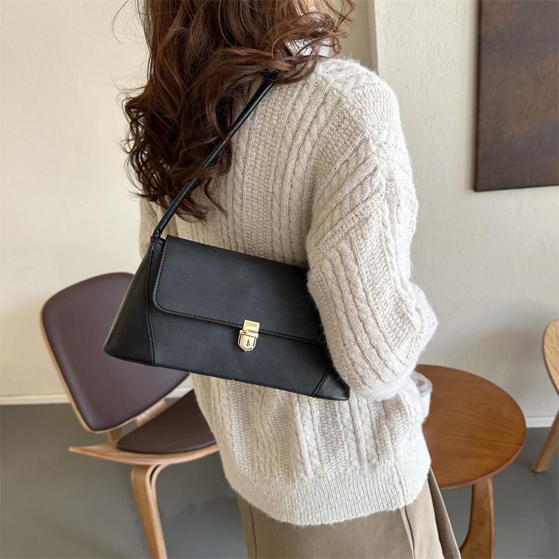 Vintage Minimalist Single Shoulder Bag 2023 Autumn New Fashion Casual Handbag