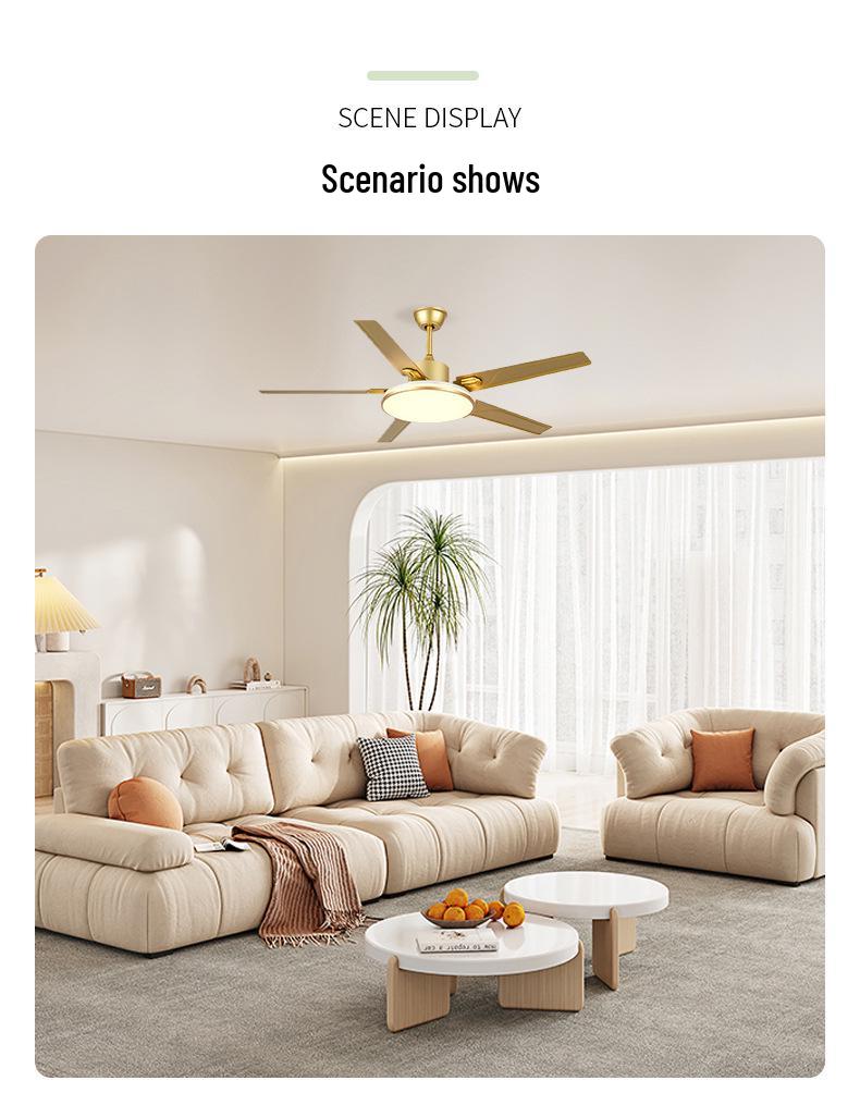 Integrated LED Ceiling Fan with Remote Control for Living Room, Classroom, or Study