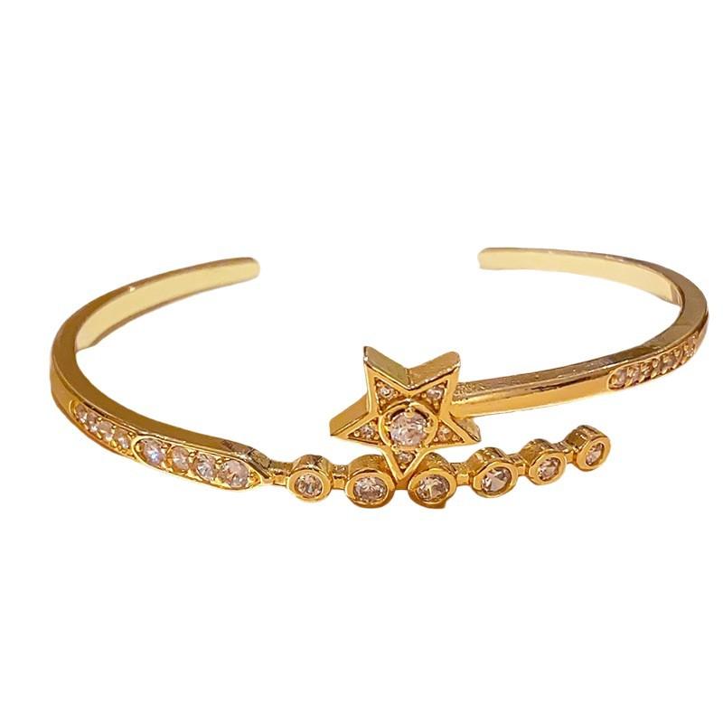 Star Open Bracelet European and American Temperament Bracelet Light Luxury High-end Jewelry for Women