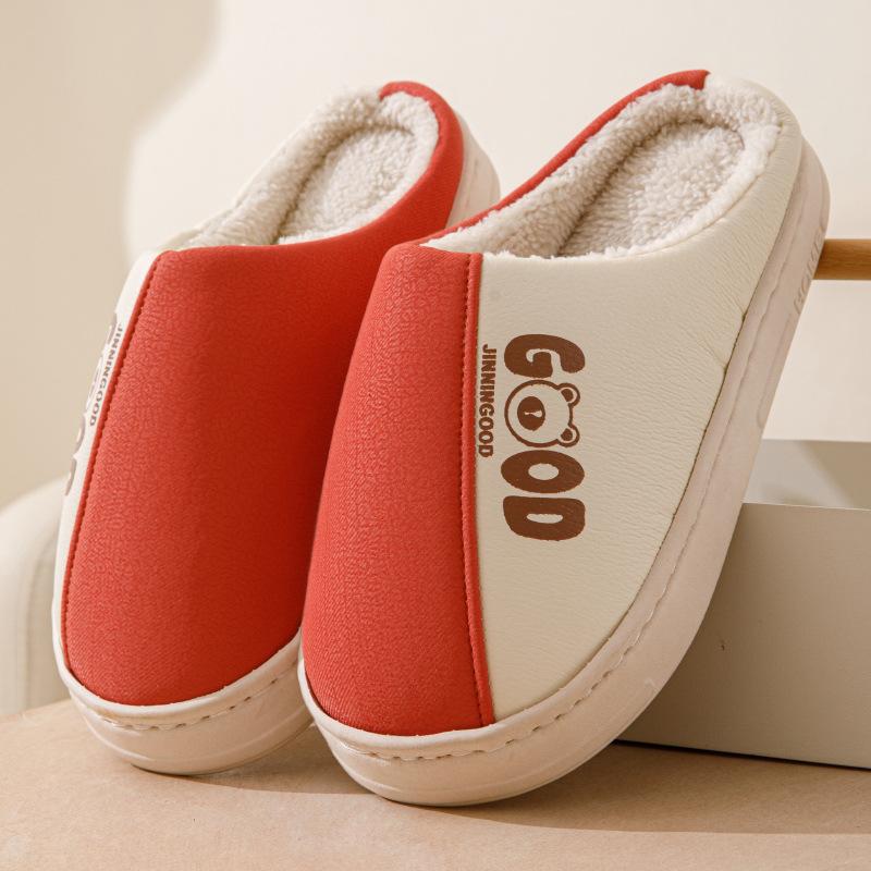 Couple Cotton Slippers Autumn and Winter Indoor Warm and Comfortable Home Platform Shoes Outdoor Plush Shoes