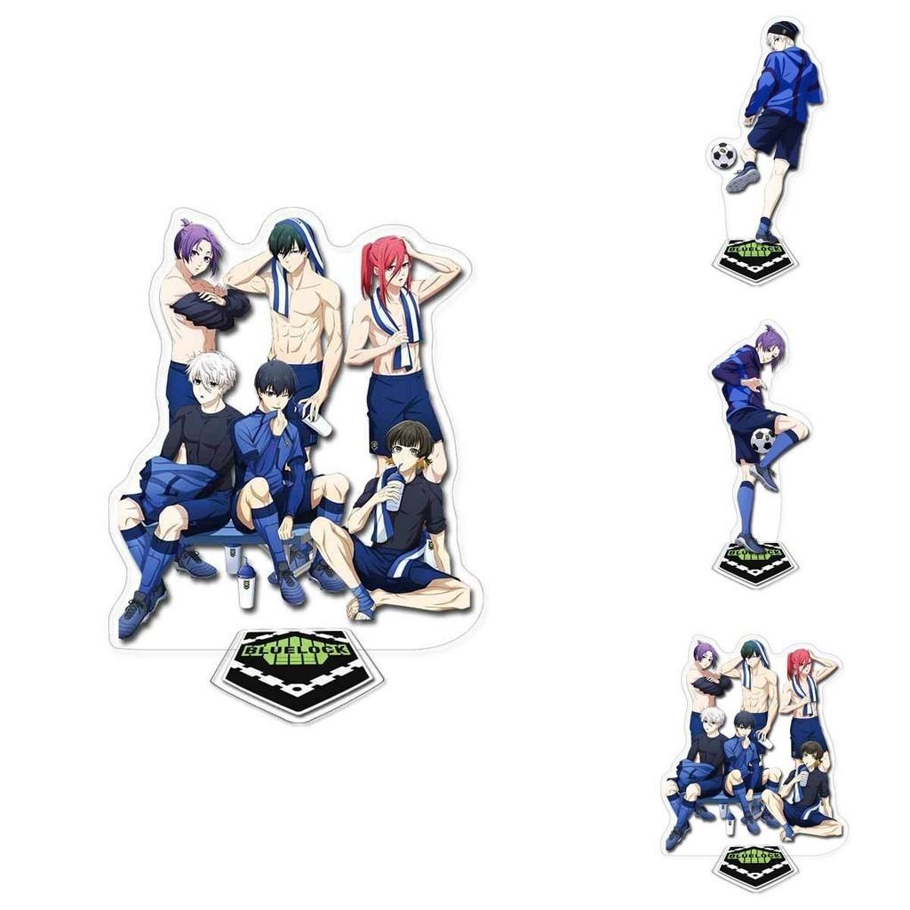 Blue Prison-themed Acrylic Double-layered Standee Anime Display Collectible