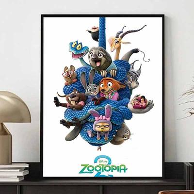 Zootopia 2 Diamond Painting Artwork Rhinestone 5D Mosaic DIY Cross Stitch Gift Home Decoration