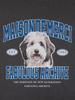 LA MAISON STUDIO Unisex Puppy Pigment Logo Smoky Short Sleeve T-Shirt Charcoal (Fcf2Ts419M)