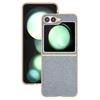 For Samsung Galaxy Z Flip7 FE 5G/Z Flip6 5G Case Rhinestone Texture PU+TPU Phone Cover Electroplating Edge