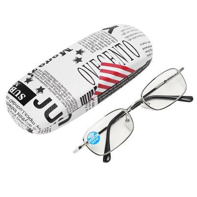 Reading Glasses Fashionable Unisex Men Women Anti Blue Light Clear Lens Reading Glasses(+200 Silver)