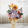 Moc Building Blocks Flower Model Assembly Kit: Diy Educational Building Bouquet Ornament For Girls - Valentine'S Day Gift